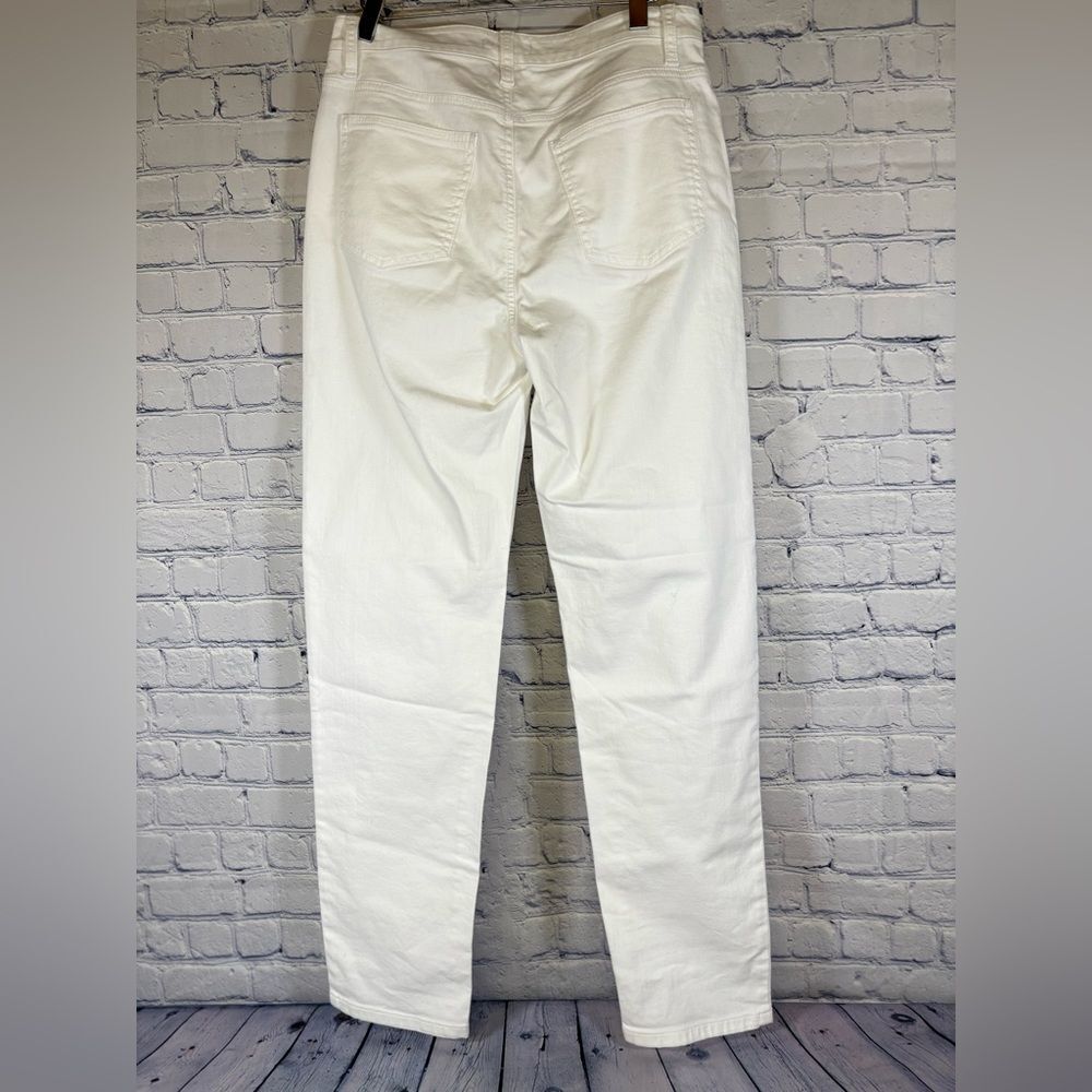NWT Eileen Fisher Organic Cotton White Crop Slim Fit Modern Classic Jeans 6P - Picture 2 of 13